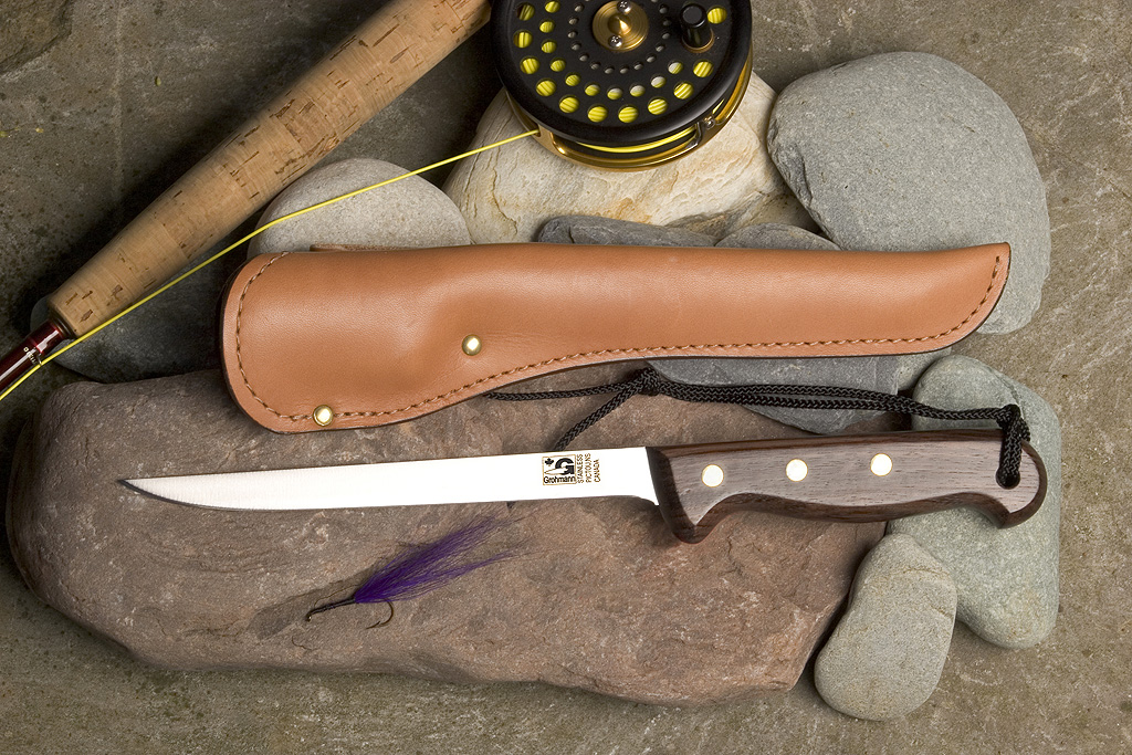 Clearance: 8 Fillet knife and leather sheath, FINAL SALE/no